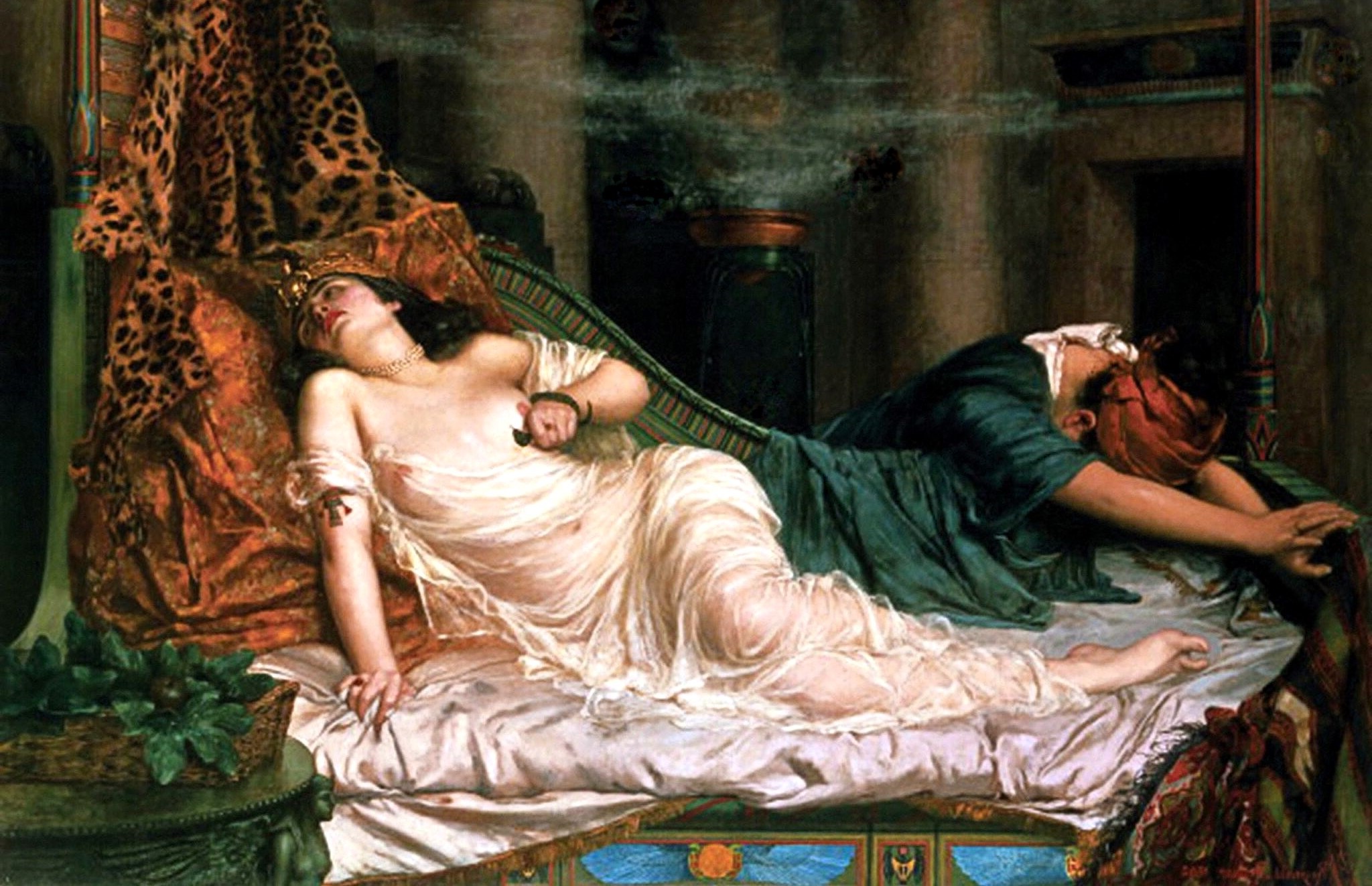 A Roman-era silver coin (tetradrachm) with a profile portrait of Queen Cleopatra Selene II. 