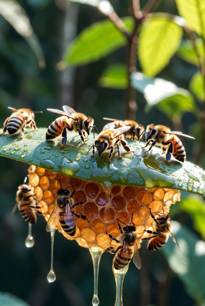 Honey Dew, the honey bee use for production honey
